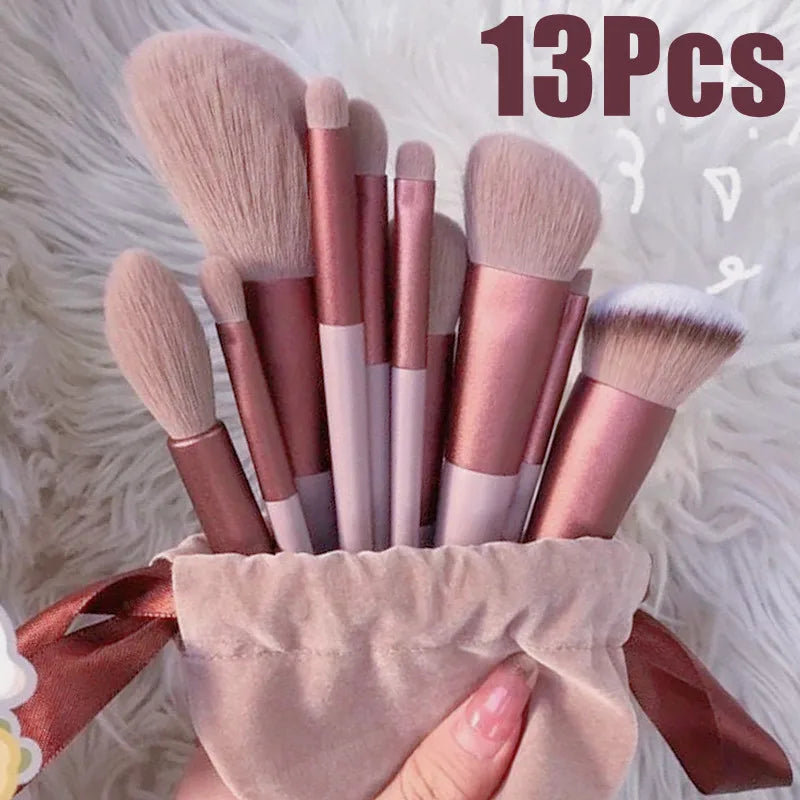 Kit MakeUp - 13 Pincéis para Maquiagem